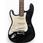 Used 1999 Fender American Standard Stratocaster Left Handed Black and White Electric Guitar