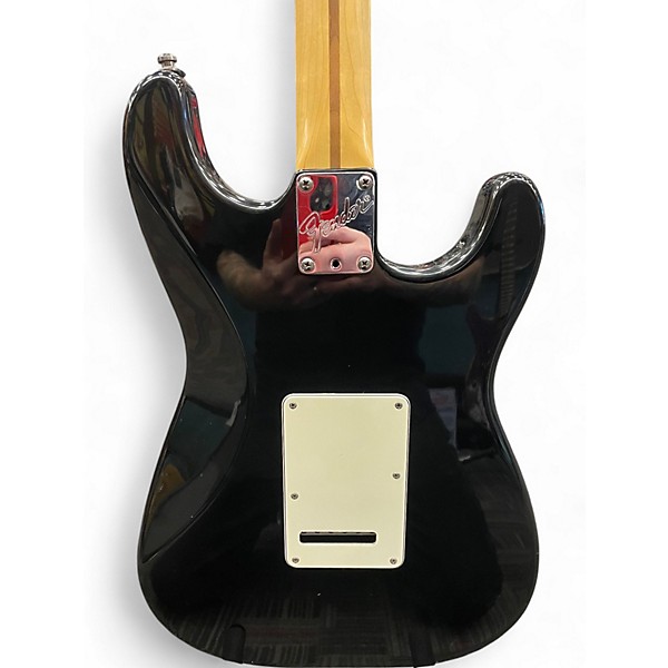 Used 1999 Fender American Standard Stratocaster Left Handed Black and White Electric Guitar