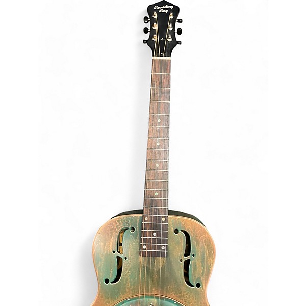 Used Recording King RM997 SWAMP DOG DISTRESSED VINTAGE GREEN Resonator Guitar