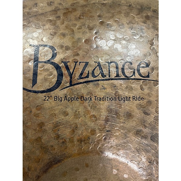 Used MEINL 22in BYZANCE BIG APPLE DARK TRADITION LIGHT RIDE Cymbal