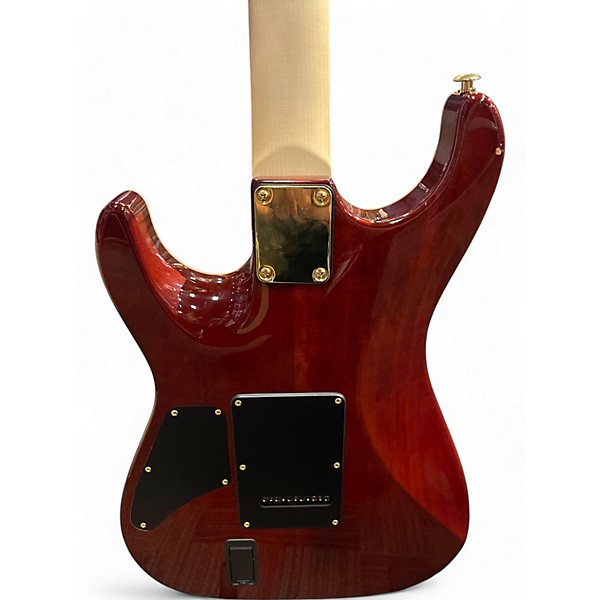 Used Suhr LEGACY DLX TRANS AMBER FLAME Solid Body Electric Guitar