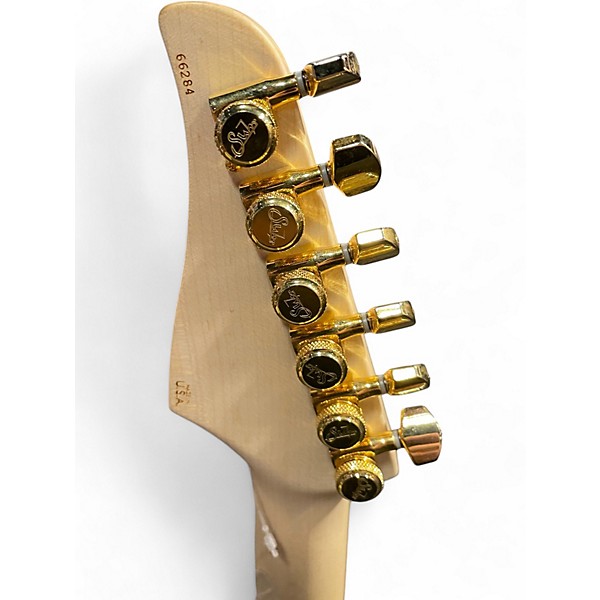 Used Suhr LEGACY DLX TRANS AMBER FLAME Solid Body Electric Guitar