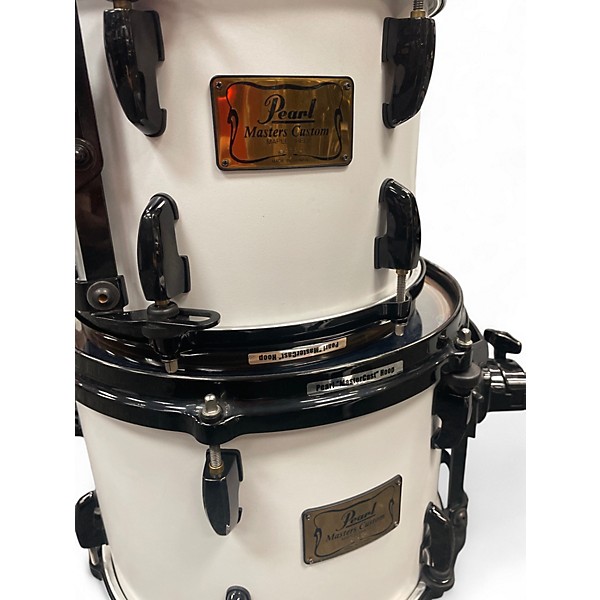 Used Pearl 5 Piece Masters Custom Maple White Drum Kit