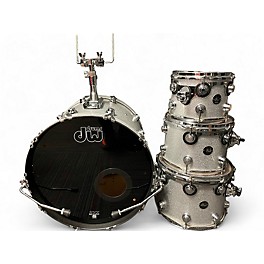 Used DW 4 Piece Collector's Series Silver Sparkle Drum Kit