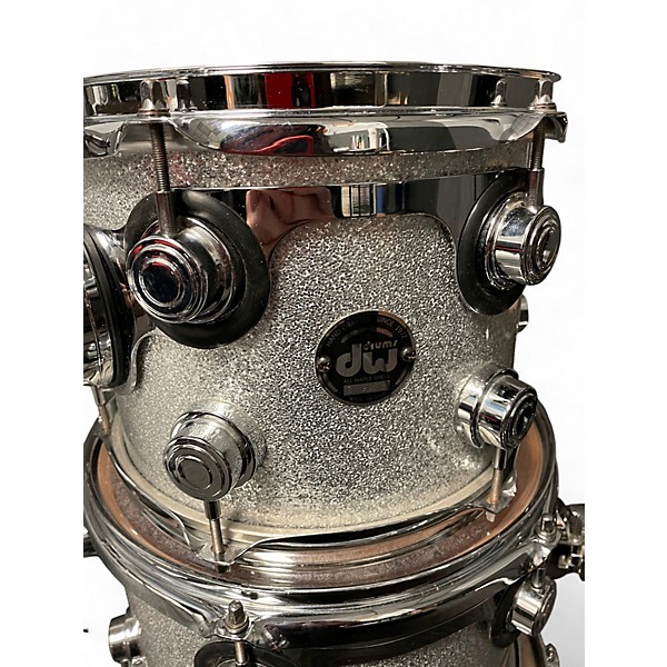 Used DW 4 Piece Collector's Series Silver Sparkle Drum Kit