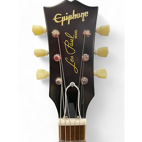 Used Epiphone inspired by gibson les paul custom 59 2 Color Sunburst Solid Body Electric Guitar