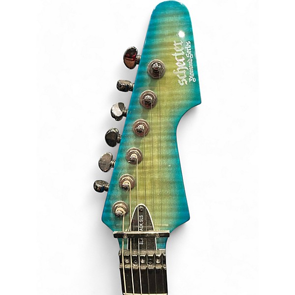 Used Schecter Guitar Research BLACKJACK SLS AVENGER FR-S  Aquaburst  Solid Body Electric Guitar