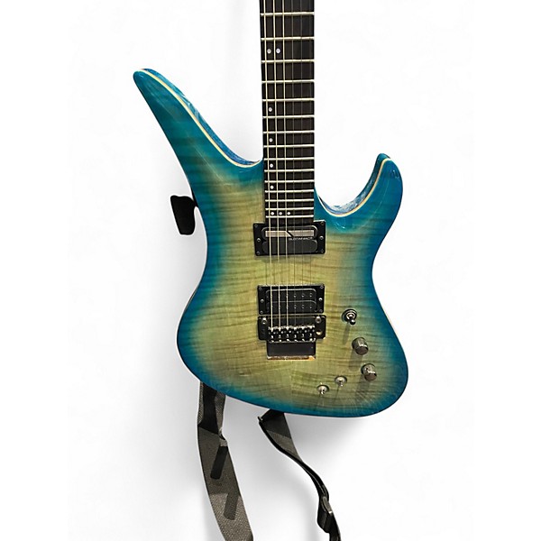 Used Schecter Guitar Research BLACKJACK SLS AVENGER FR-S  Aquaburst  Solid Body Electric Guitar