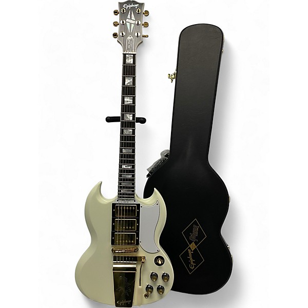 Used Epiphone 1963 les paul sg inspired by gibson Classic White Solid Body Electric Guitar
