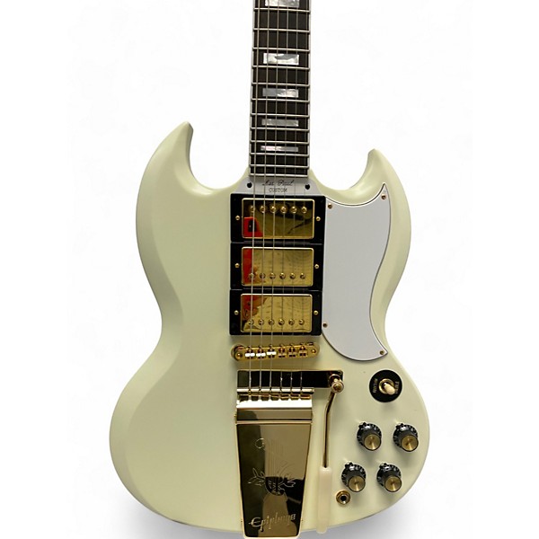 Used Epiphone 1963 les paul sg inspired by gibson Classic White Solid Body Electric Guitar