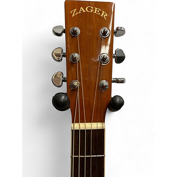 Used Zager ZAD-50 EZ PLAY Natural Acoustic Electric Guitar