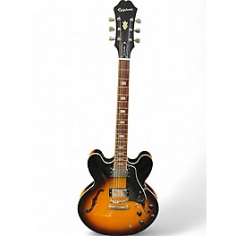 Used Epiphone ES335 Pro 2 Tone Sunburst Hollow Body Electric Guitar