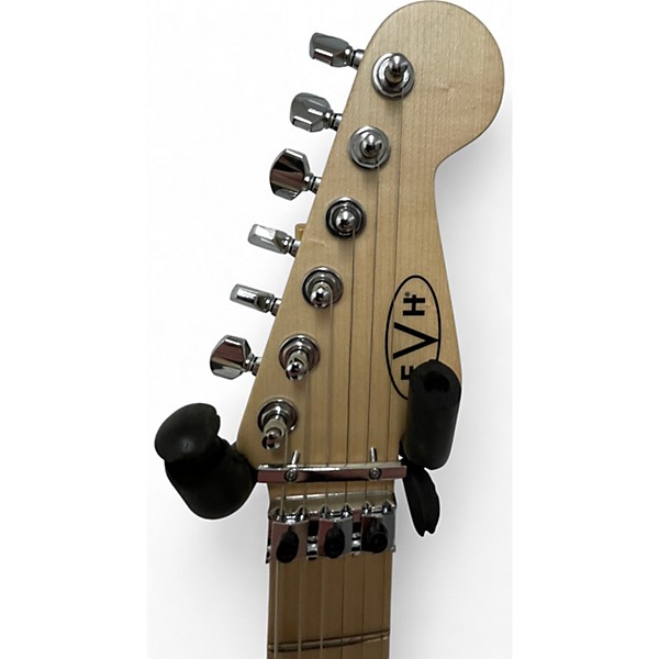 Used EVH Stripe Series Circles Black and White Solid Body Electric Guitar