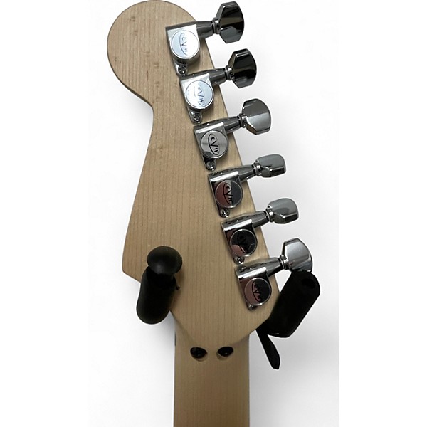 Used EVH Stripe Series Circles Black and White Solid Body Electric Guitar