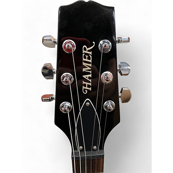 Used Hamer Sunburst Archtop Mahogany Solid Body Electric Guitar
