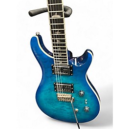 Used PRS SE Custom 24-08 Quilt LAKE BLUE Solid Body Electric Guitar