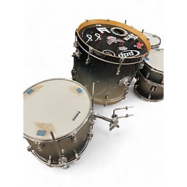 Used PDP by DW 6 Piece Concept Series Black and Silver Drum Kit