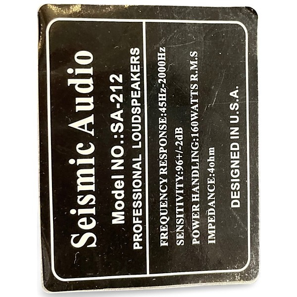 Used Seismic Audio SA212 Guitar Cabinet