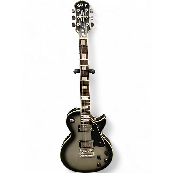 Used Epiphone Les Paul Custom Silverburst Solid Body Electric Guitar