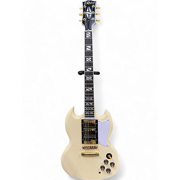Used J. Robert SG STYLE AGED WHITE Solid Body Electric Guitar