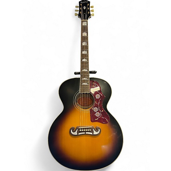 Used Epiphone Inspired by Gibson J200 Aged Vintage Sunburst Acoustic Electric Guitar