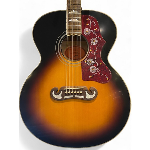 Used Epiphone Inspired by Gibson J200 Aged Vintage Sunburst Acoustic Electric Guitar