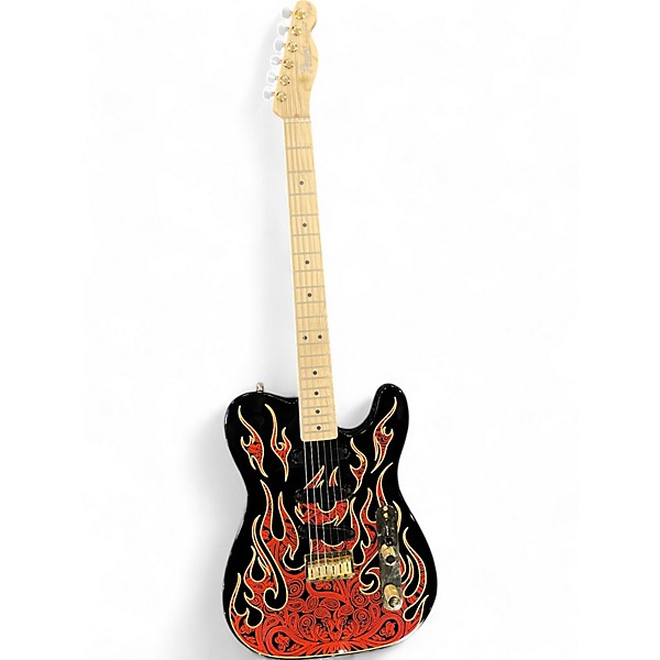 Used Fender James Burton Telecaster Red Paisley Flames Solid Body Electric Guitar,New Products : American Fashion Style Bags On Sale