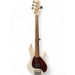 Used Sterling by Music Man RAY35 Fretless transparent white blonde Electric Bass Guitar