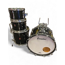 Used 1970s Premier 4 Piece Elite Black Drum Kit