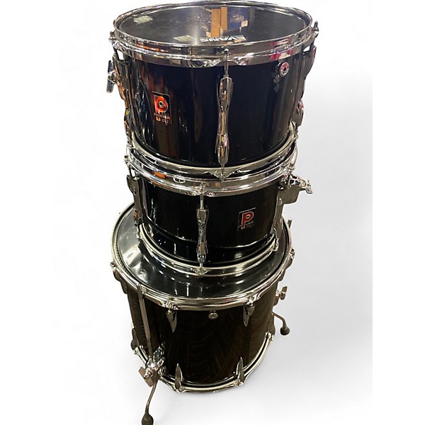 Used 1970s Premier 4 Piece Elite Black Drum Kit