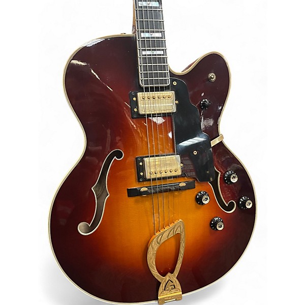 Vintage 1985 Guild X500 Cherry Sunburst Hollow Body Electric Guitar
