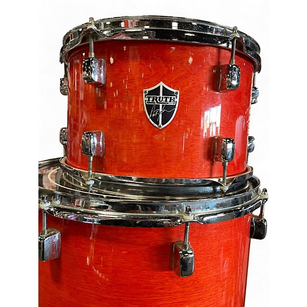 Used Truth Custom Drums 4 Piece AARON GILLESPIE Capri Orange Drum Kit