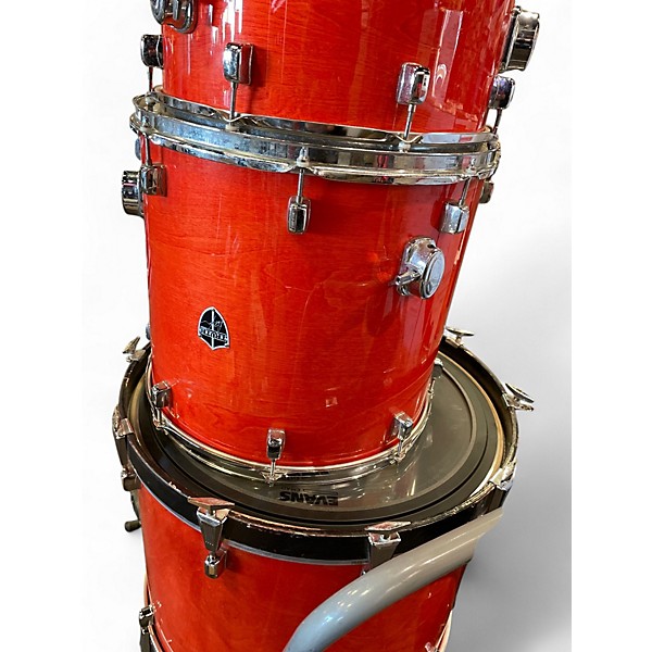 Used Truth Custom Drums 4 Piece AARON GILLESPIE Capri Orange Drum Kit