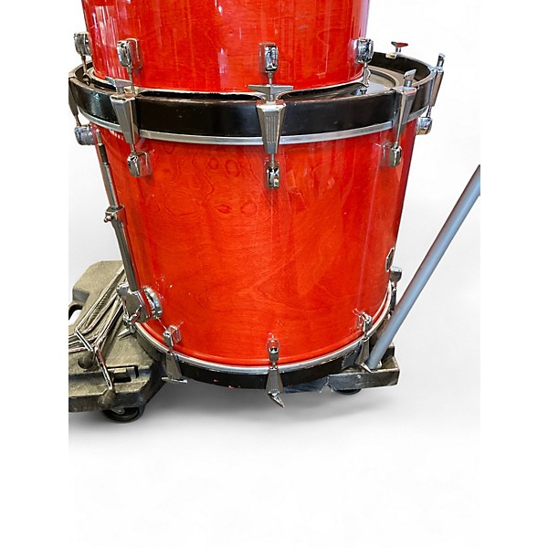 Used Truth Custom Drums 4 Piece AARON GILLESPIE Capri Orange Drum Kit