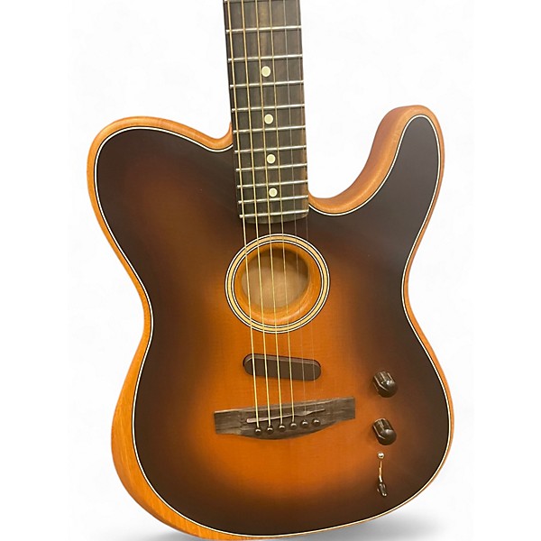 Used Fender American Acoustasonic Telecaster SHADOWBURST Acoustic Electric Guitar