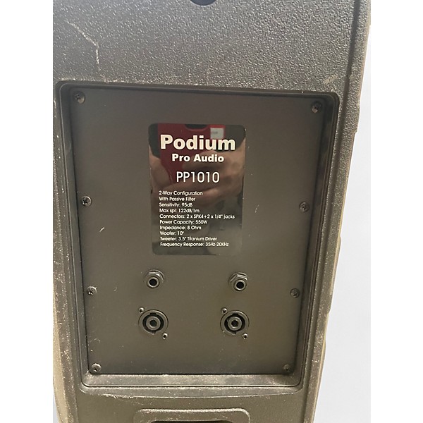 Used Podium Pro Audio PP1010 Unpowered Speaker