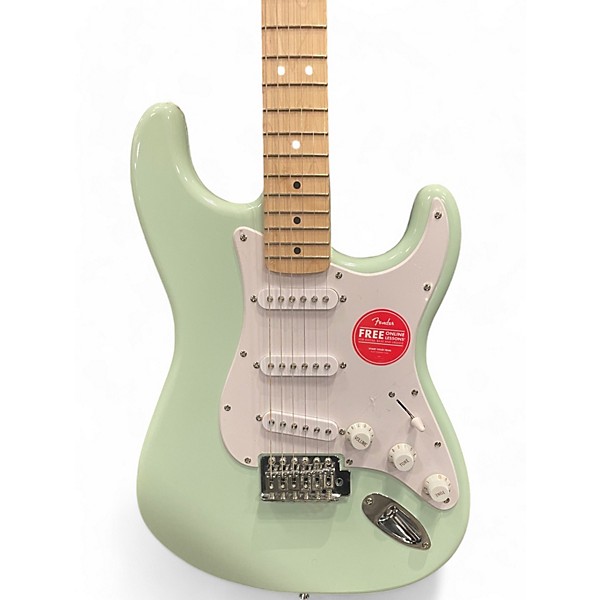 Used Squier Affinity Stratocaster Surf Green Solid Body Electric Guitar