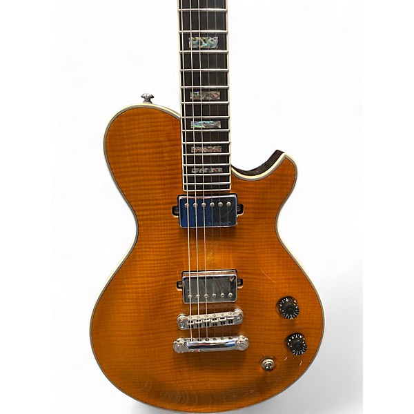 Used Michael Kelly patriot custom Amber Solid Body Electric Guitar