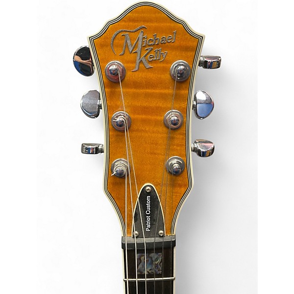 Used Michael Kelly patriot custom Amber Solid Body Electric Guitar