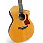 Used Taylor 214CE Deluxe Natural Acoustic Electric Guitar