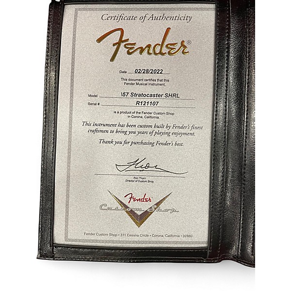 Used 2022 Fender Custom Shop 57 Stratocaster SHRL White blonde Solid Body Electric Guitar