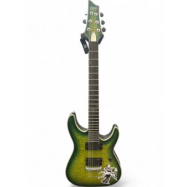 Used Schecter Guitar Research C1 Platinum Green Solid Body Electric Guitar,Specials : American Fashion Style Bags On Sale