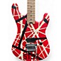 Used EVH Striped Series 5150 Red with Black and White Stripes Solid Body Electric Guitar thumbnail