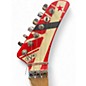 Used EVH Striped Series 5150 Red with Black and White Stripes Solid Body Electric Guitar