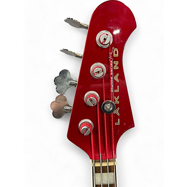 Used Lakland SKYLINE SERIES Candy Apple Red Electric Bass Guitar