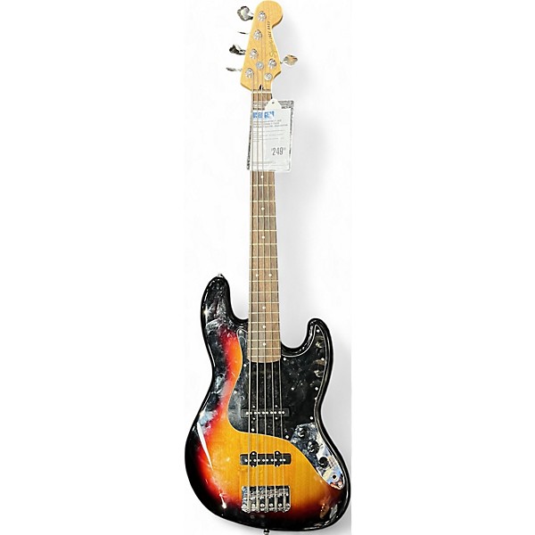 Used Squier Affinity Jazz Bass V 5 String 2 Color Sunburst Electric Bass Guitar