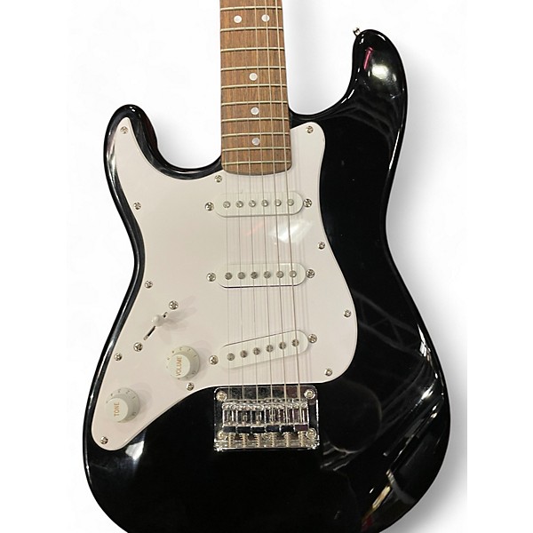 Used Squier Mini Affinity Stratocaster Left Handed Black and White Electric Guitar