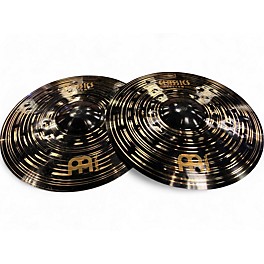 Used MEINL 14in classic custom dark hihat pair Cymbal