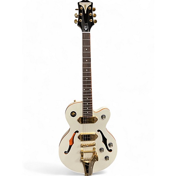 Used Epiphone Wildkat Royale Alpine White Hollow Body Electric Guitar,New Products : American Fashion Style Bags On Sale