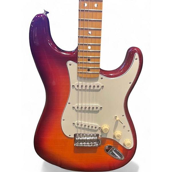 Used Fender Standard Stratocaster Plus Cherry Sunburst Solid Body Electric Guitar